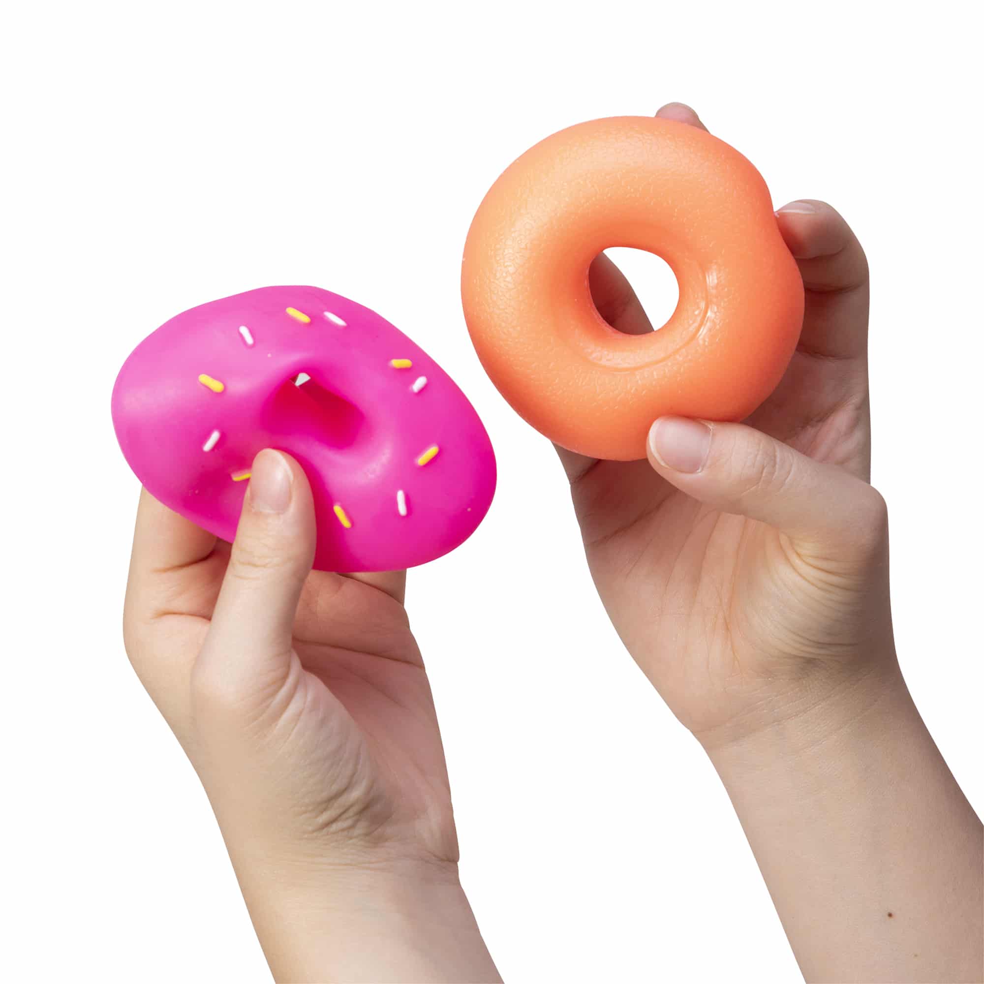 NeeDoh Dohnuts X1 Orange with Prink removable frosting from Dohnut
