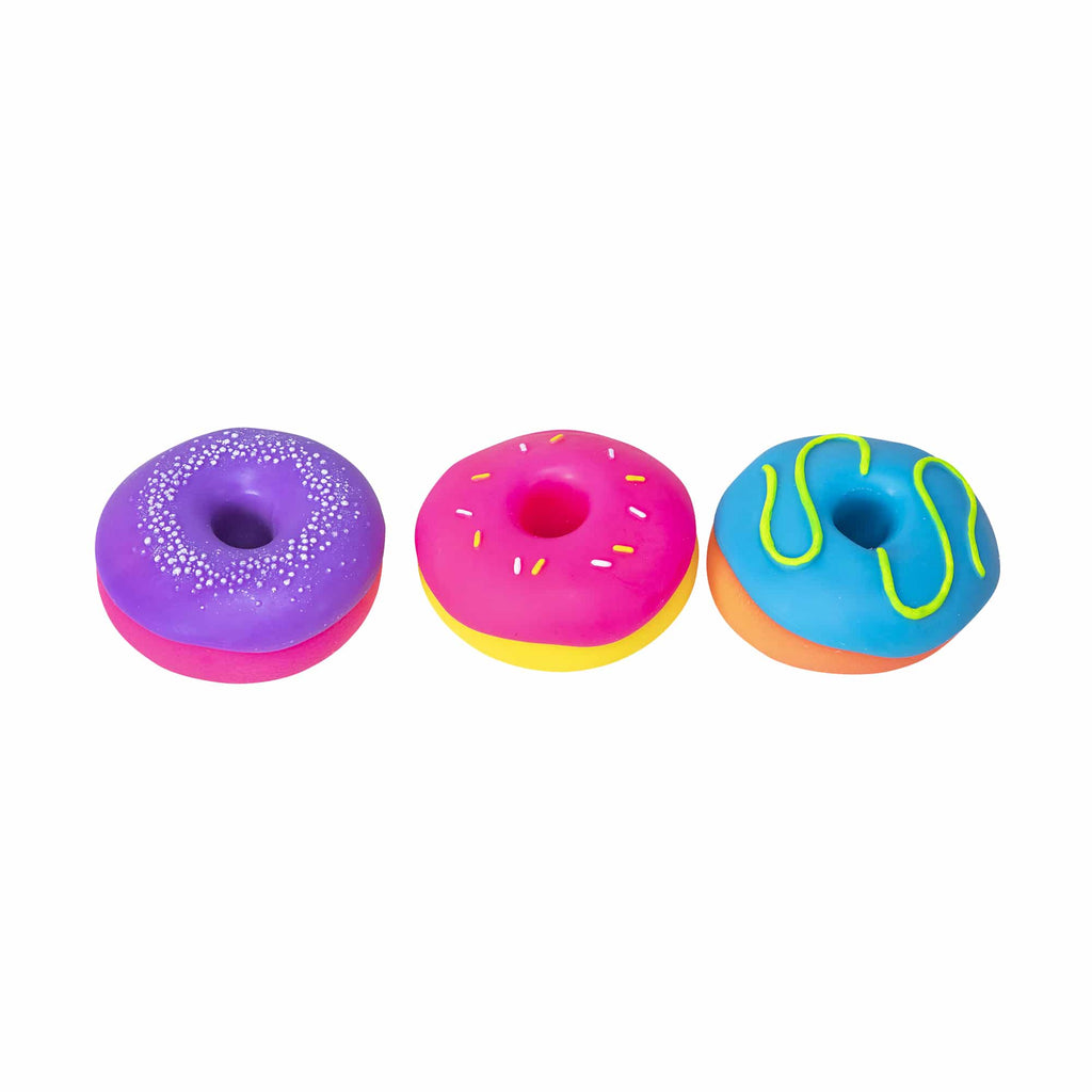 NeeDoh Dohnuts X1 Group - Pink and Purple, Yellow and Pink, Orange and Blue