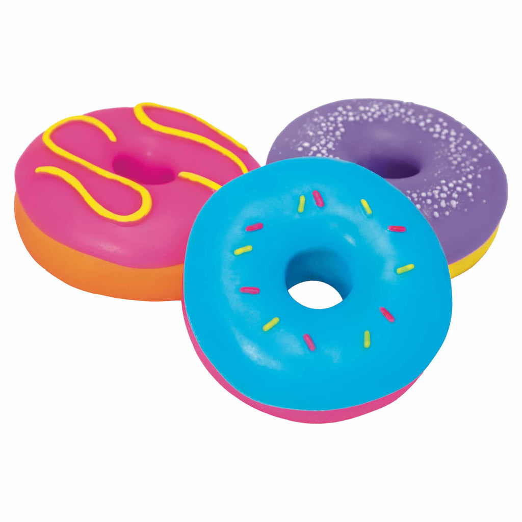 NeeDoh Dohnuts X1 Group of three - Pink, Blue, and Purple frosted