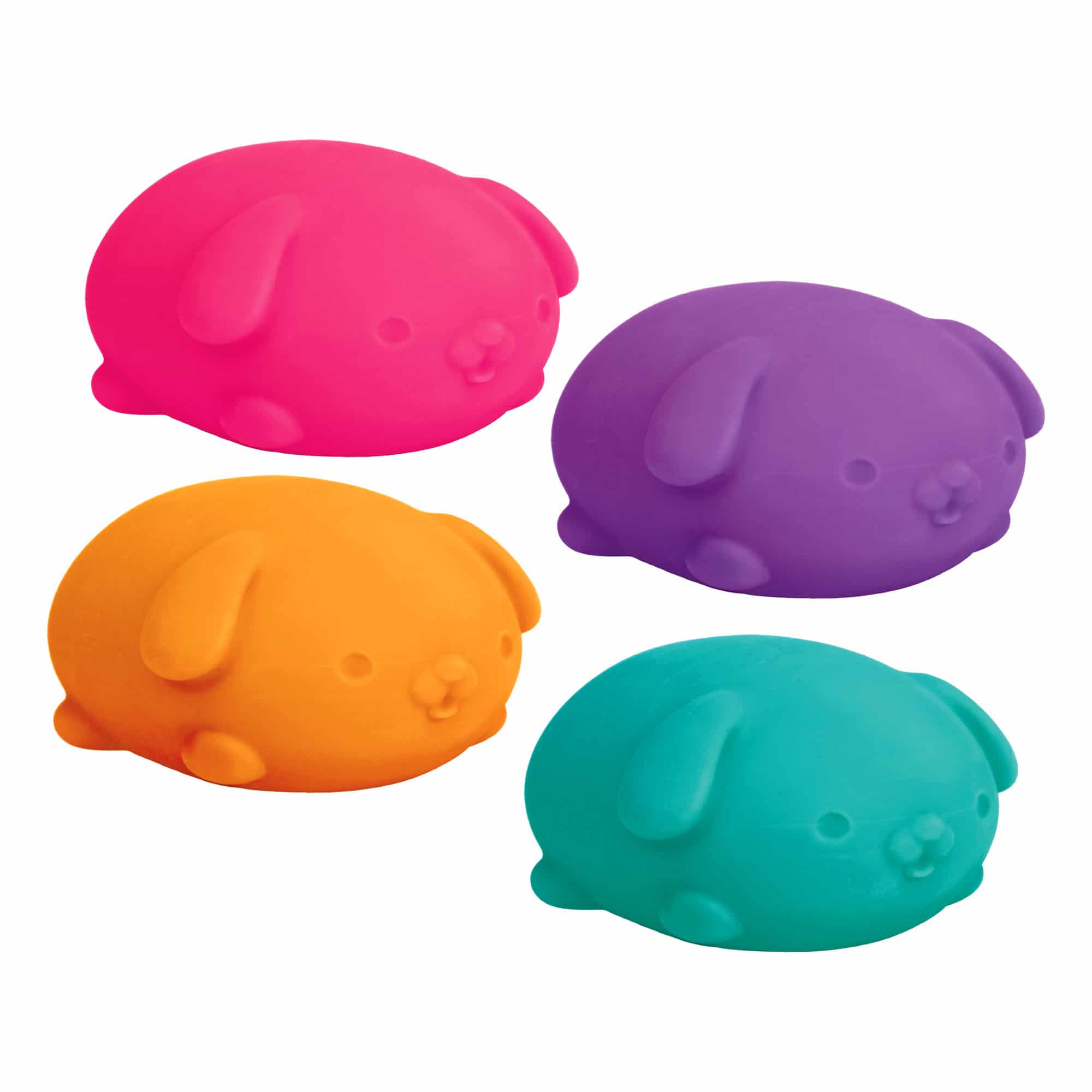 NeeDoh Funky Pup E7 Group - Pink, Purple, Orange, Teal