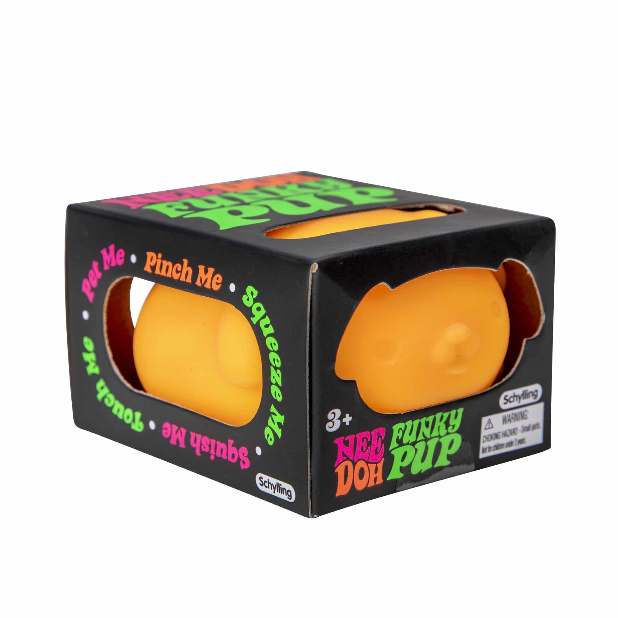 NeeDoh Funky Pup E7 - Orange Pkg 3Q Right