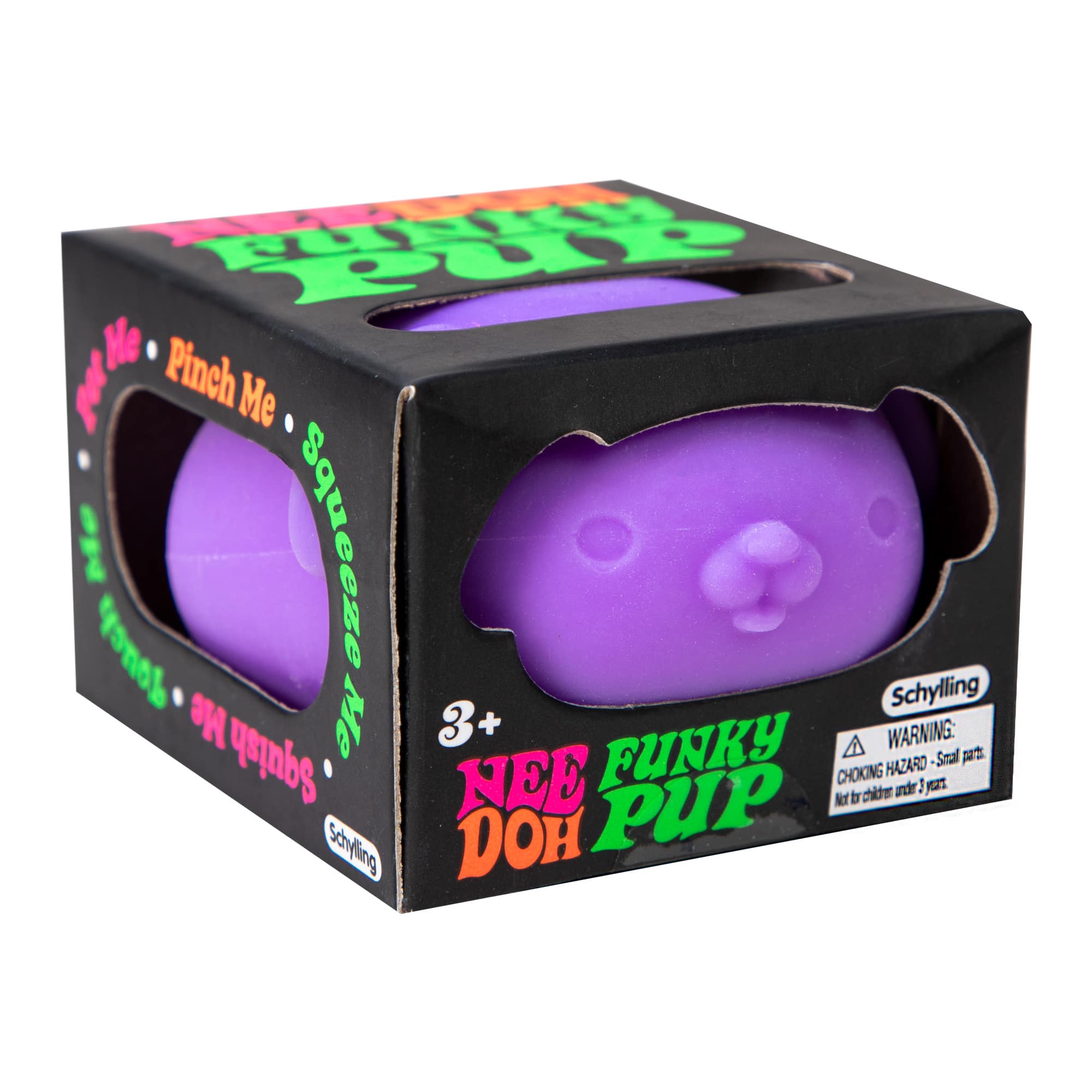 NeeDoh Funky Pup E7 Purple in Package - Angle Right