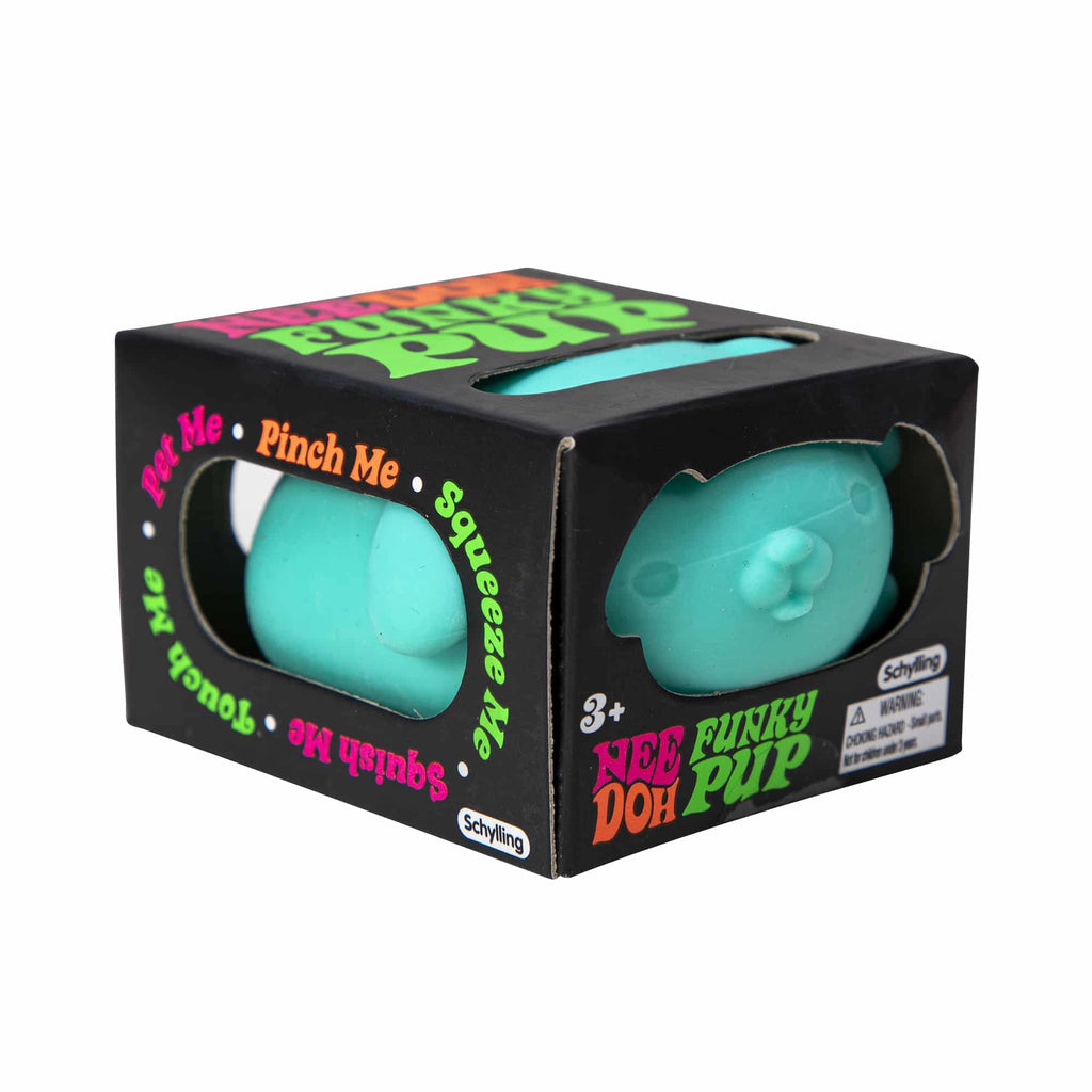 NeeDoh Funky Pup E7 - Teal Pkg 3Q Right