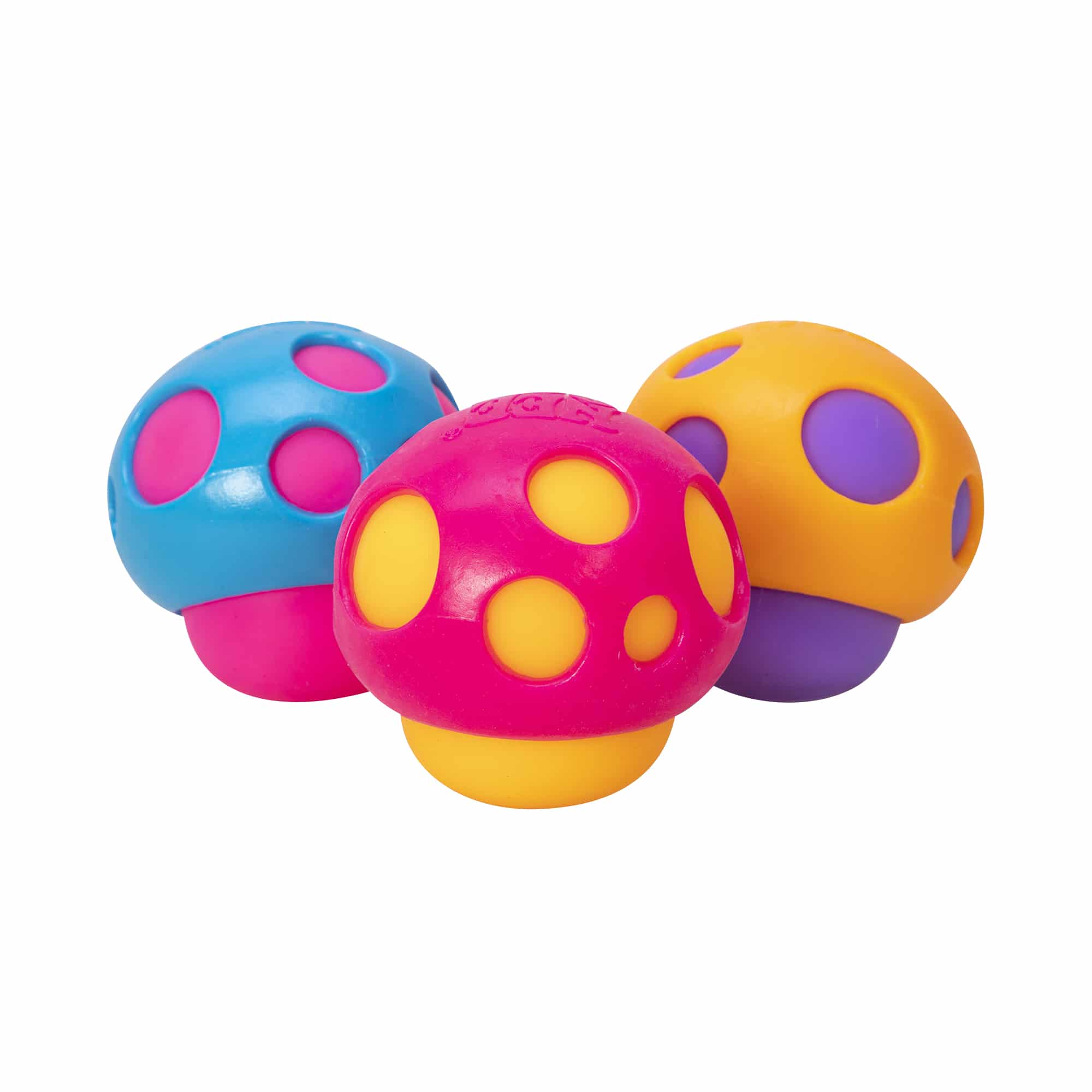 NeeDoh Groovy Shroom S5 - Package Angle Right - Orange with Pink Top Mushroom