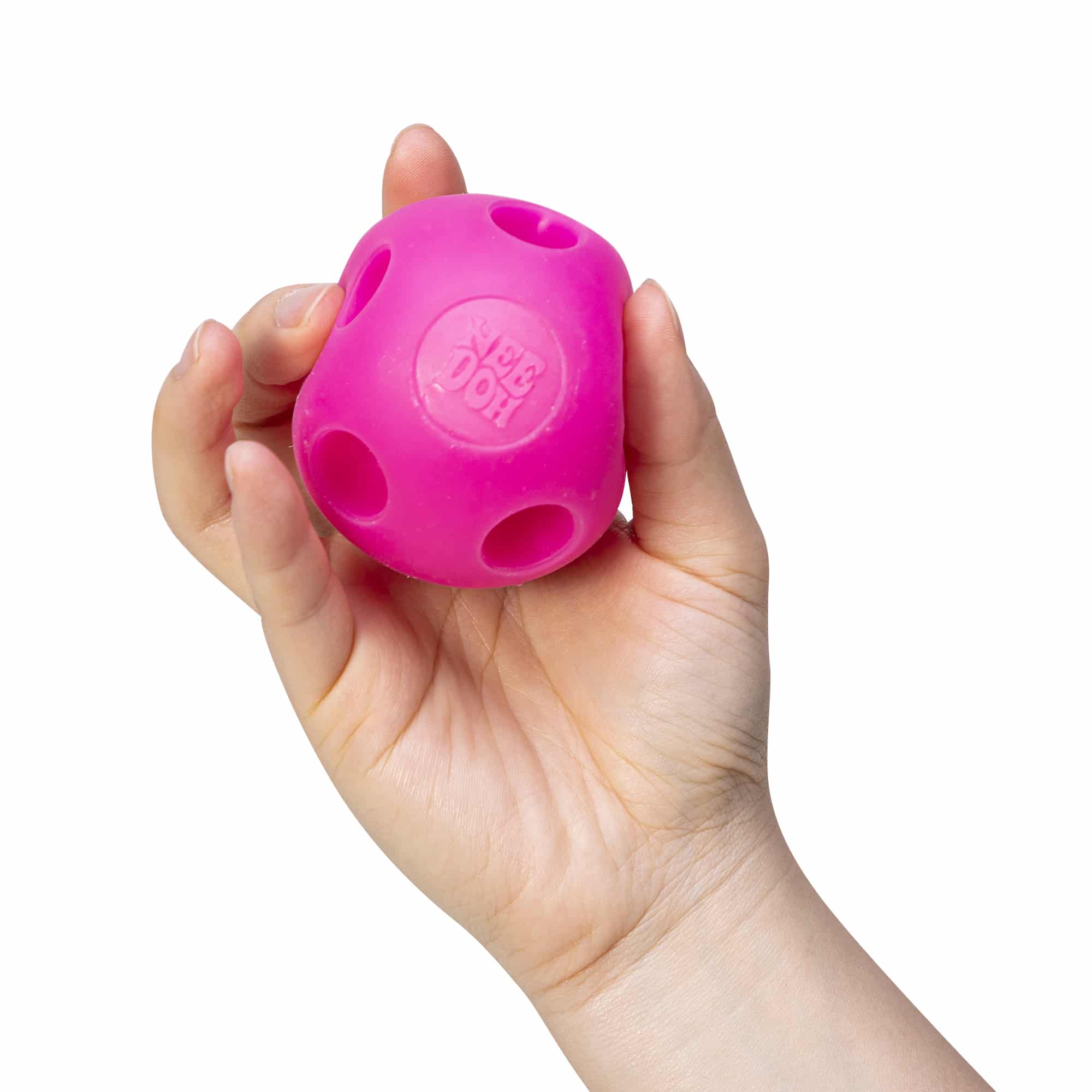 NeeDoh Happy Snappy J6 - Pink in Hand