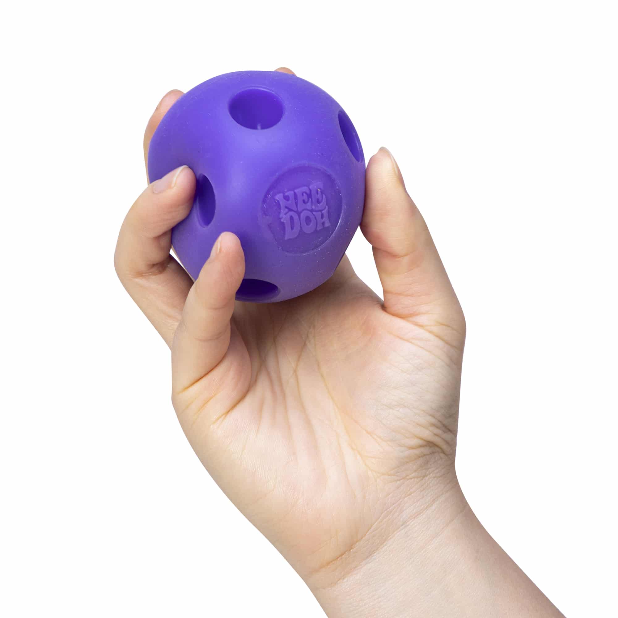 NeeDoh Happy Snappy J6 - Purple in Hand