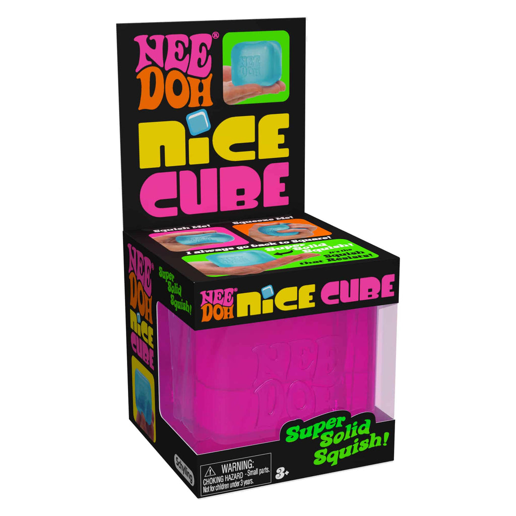 NeeDoh Nice Cube L8 Pink Package Angle Right