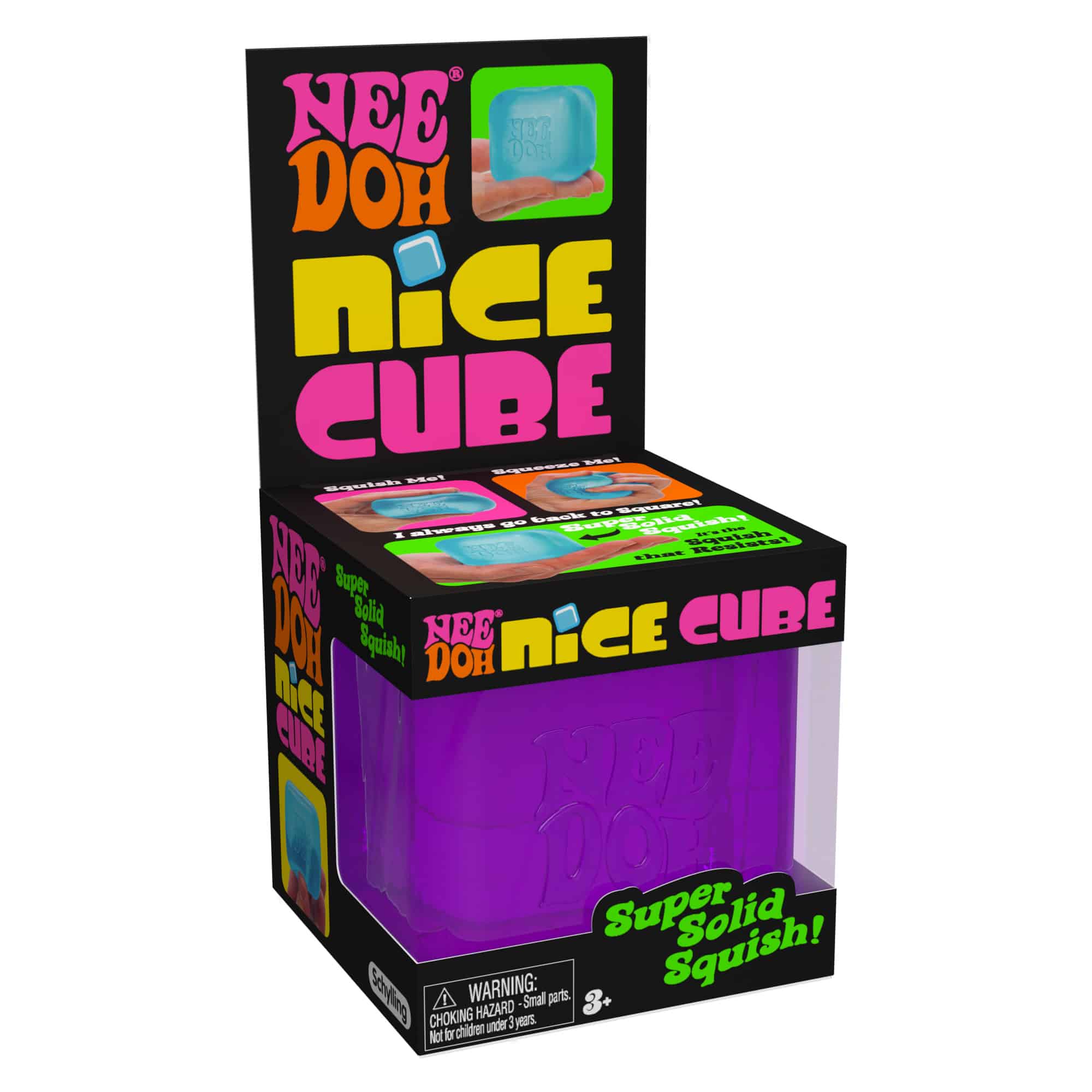 NeeDoh Nice Cube L8 Purple Package Angle Right